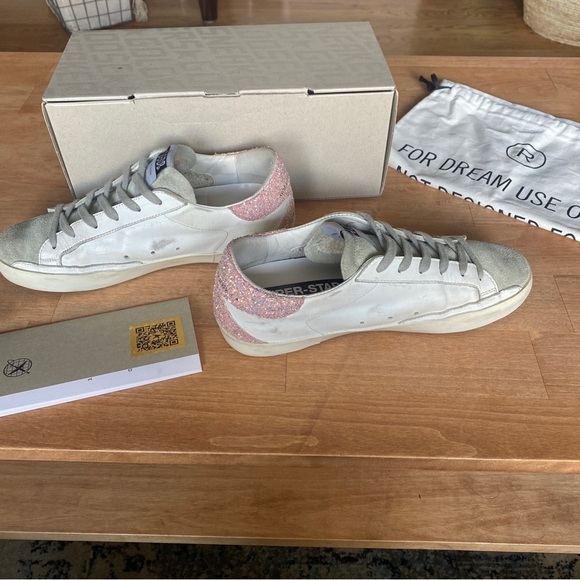 Golden Goose Super-Star Sneaker: Pink Glitter Heel - US 8 | EU 38 💗 - Picture 6 of 9